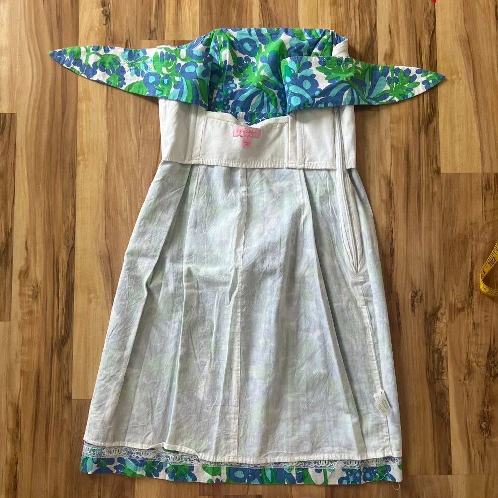 Lilly Pulitzer Bee In Your Bonnet Strapless Dress, Size 2 - Picture 11 of 13